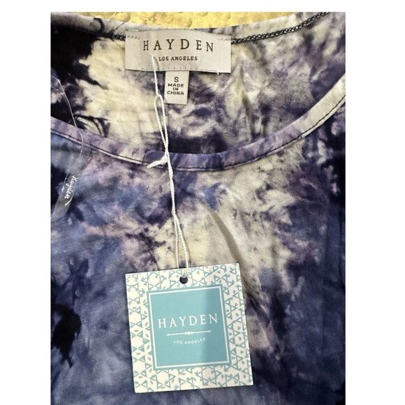 Hayden Los Angeles Women's High-Rise Slit Tie-Dye Blouse – Size S - Picture 2 of 4
